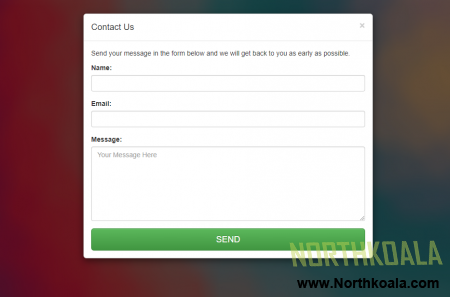 jquery popup contact form with validation