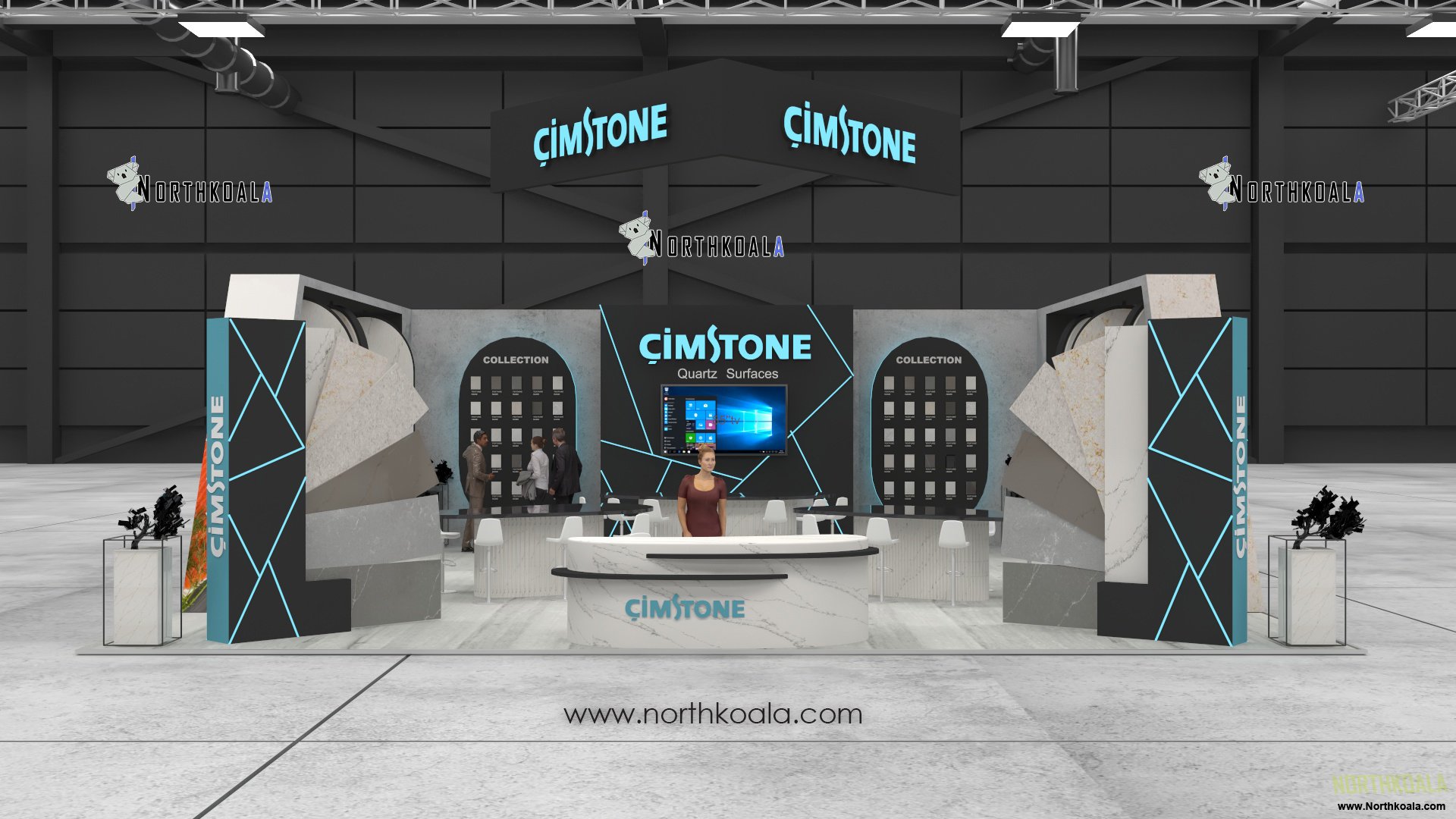 Modern and Elegant Exhibition Stand for Quartz Surfaces