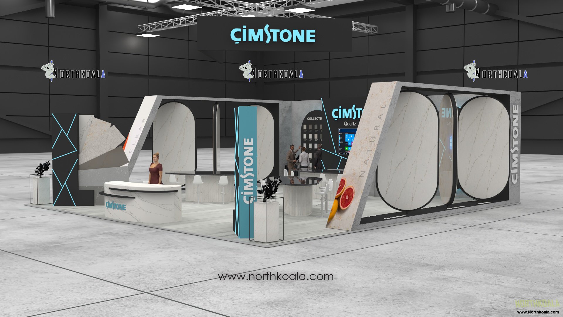 Modern and Elegant Exhibition Stand for Quartz Surfaces