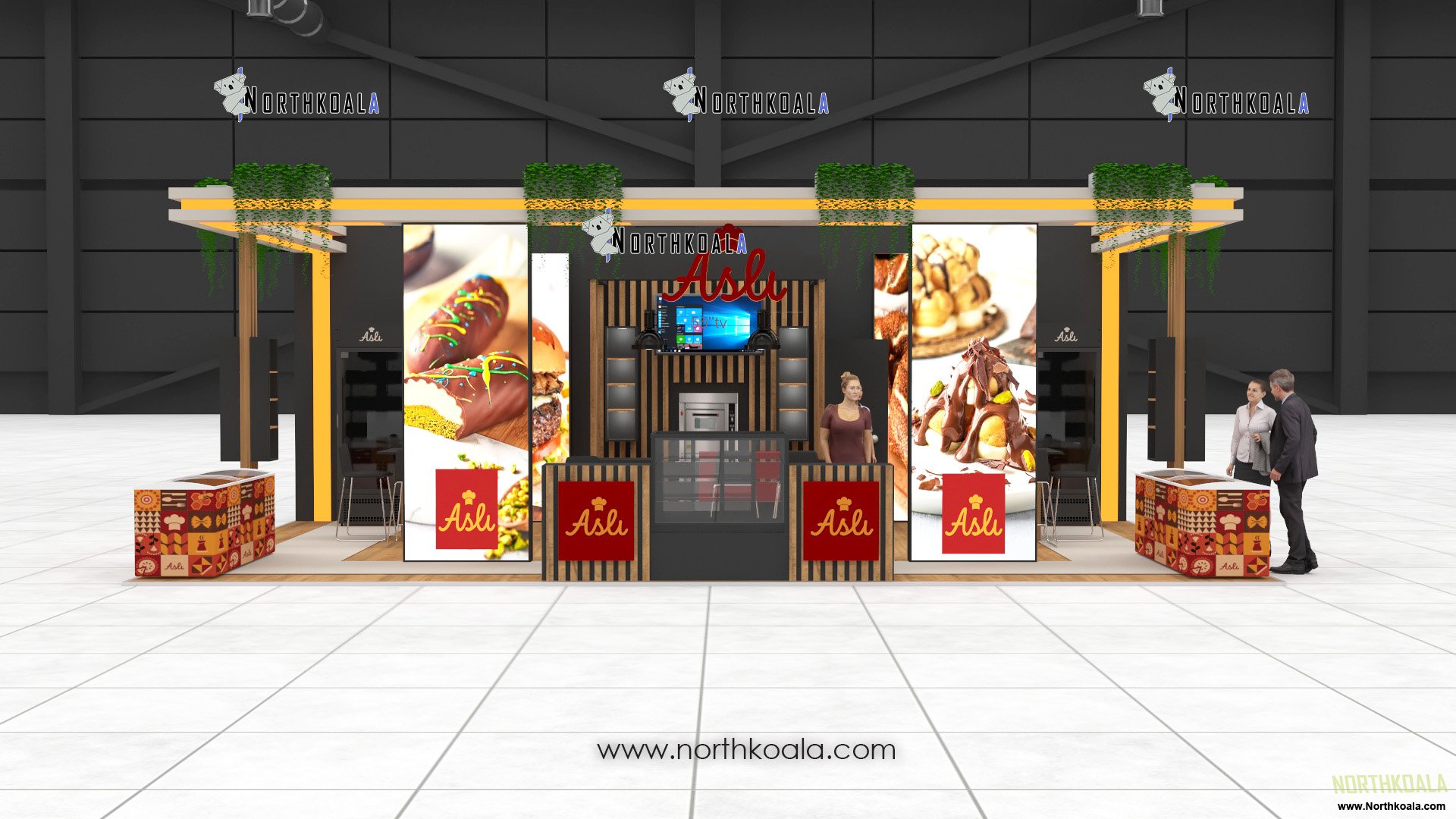 Modern Pastry Stand Design for Brand Showcase