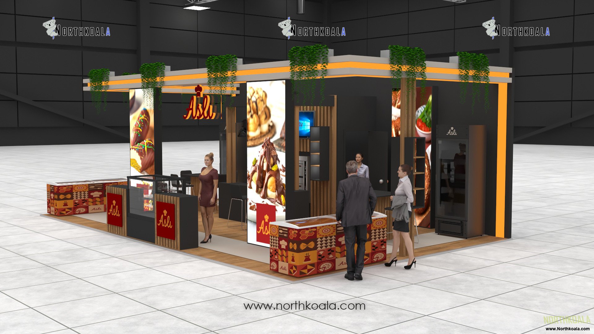 Modern Pastry Stand Design for Brand Showcase